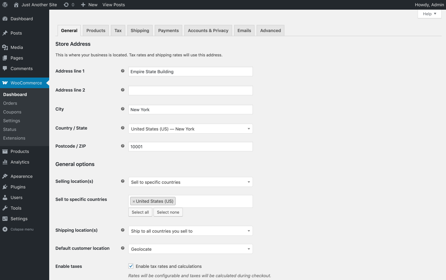Configuration du plugin de boutique en ligne WordPress - WooCommerce