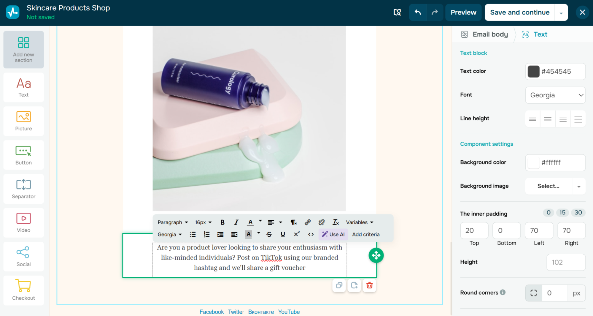 Створення email кампанії у SendPulse