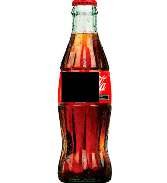 Ejemplo de Branding empresarial con botella de Coca-Cola