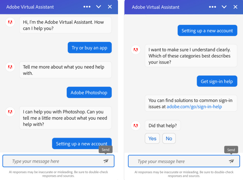Adobe’s chatbot
