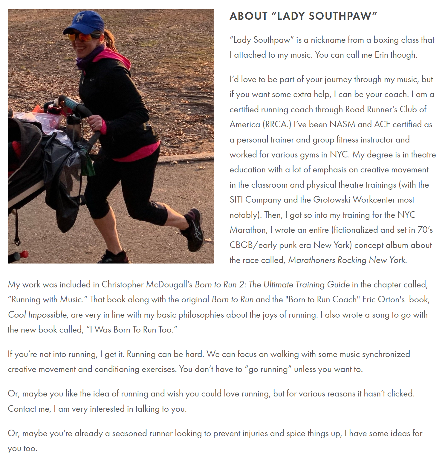 charismatic yet professional bio