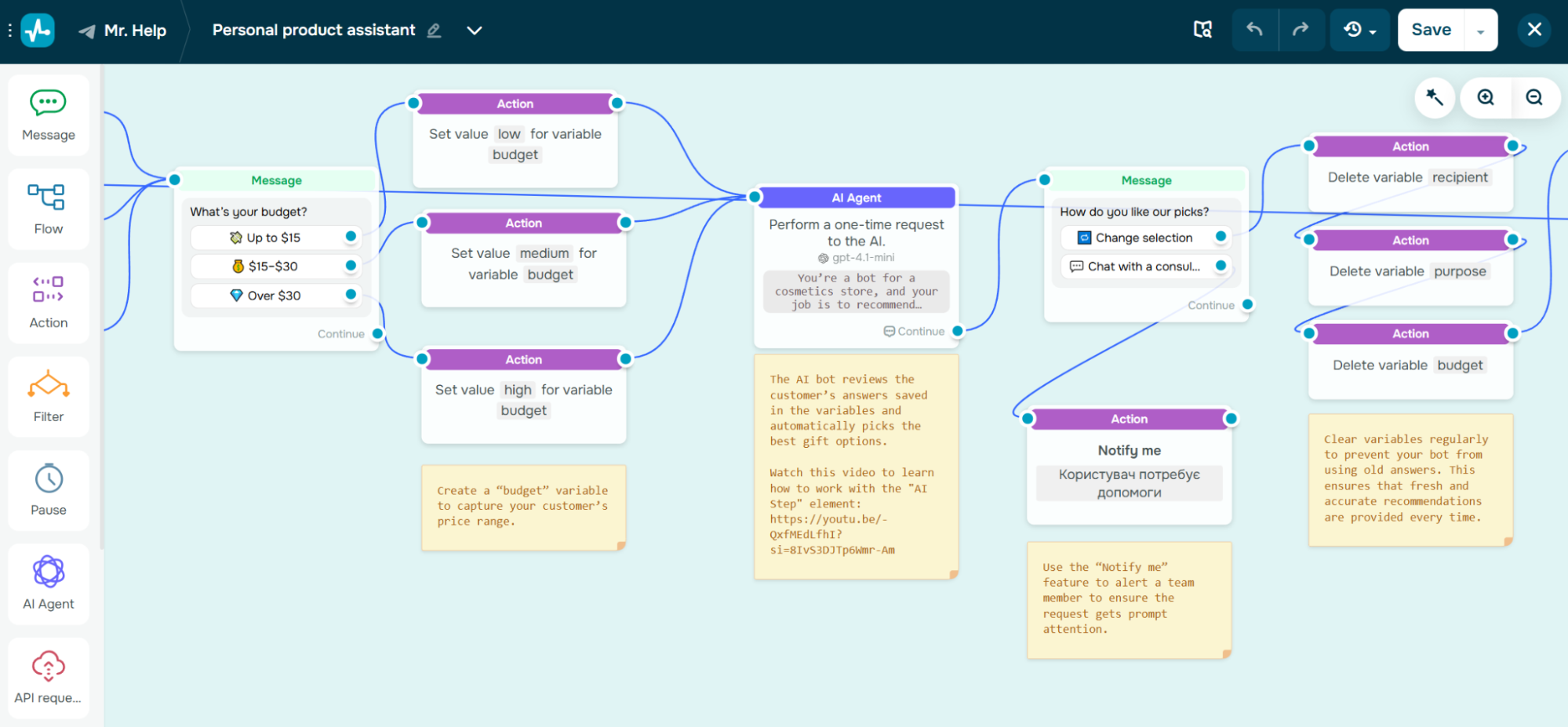 AI-powered product assistant