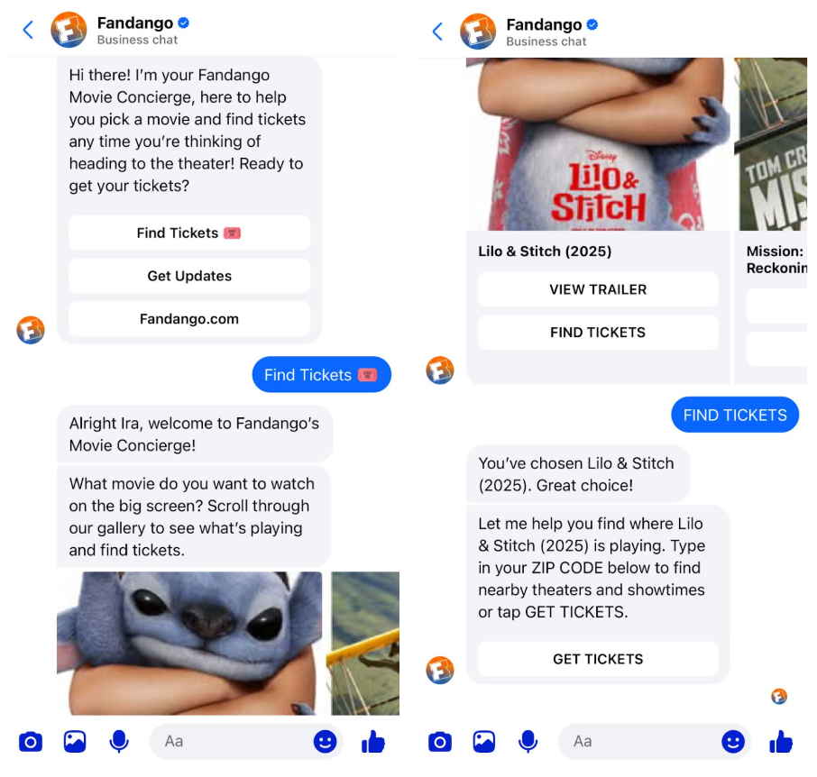 Purchasing movie tickets