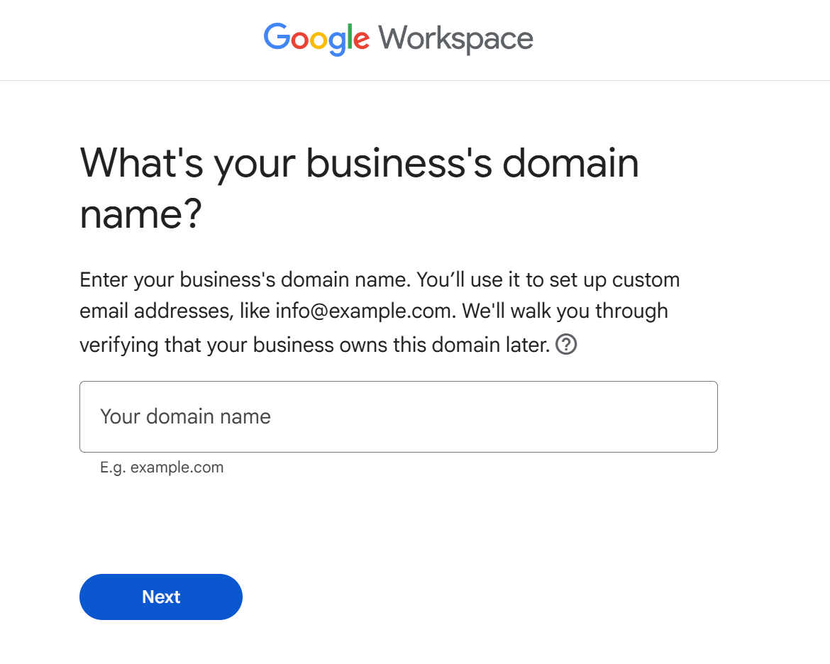 business domain name