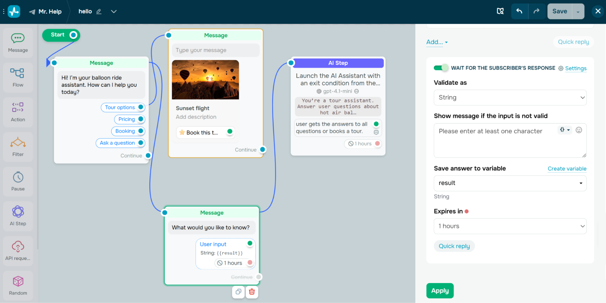 handling open-ended questions with AI