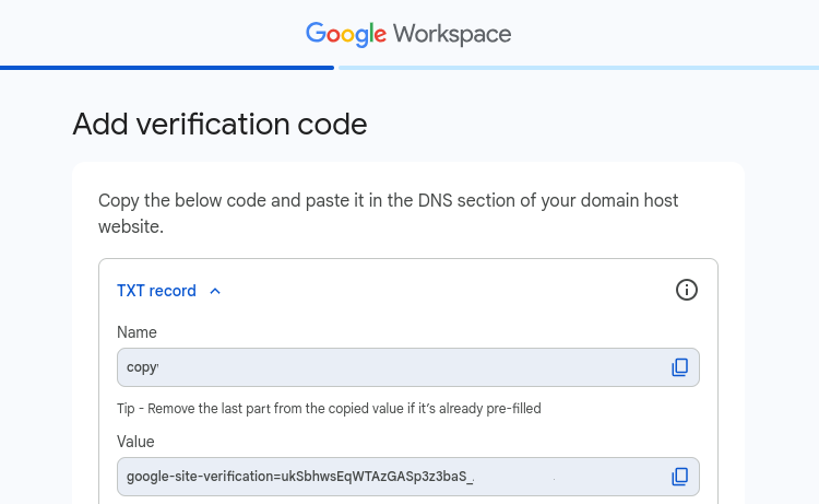  verification code