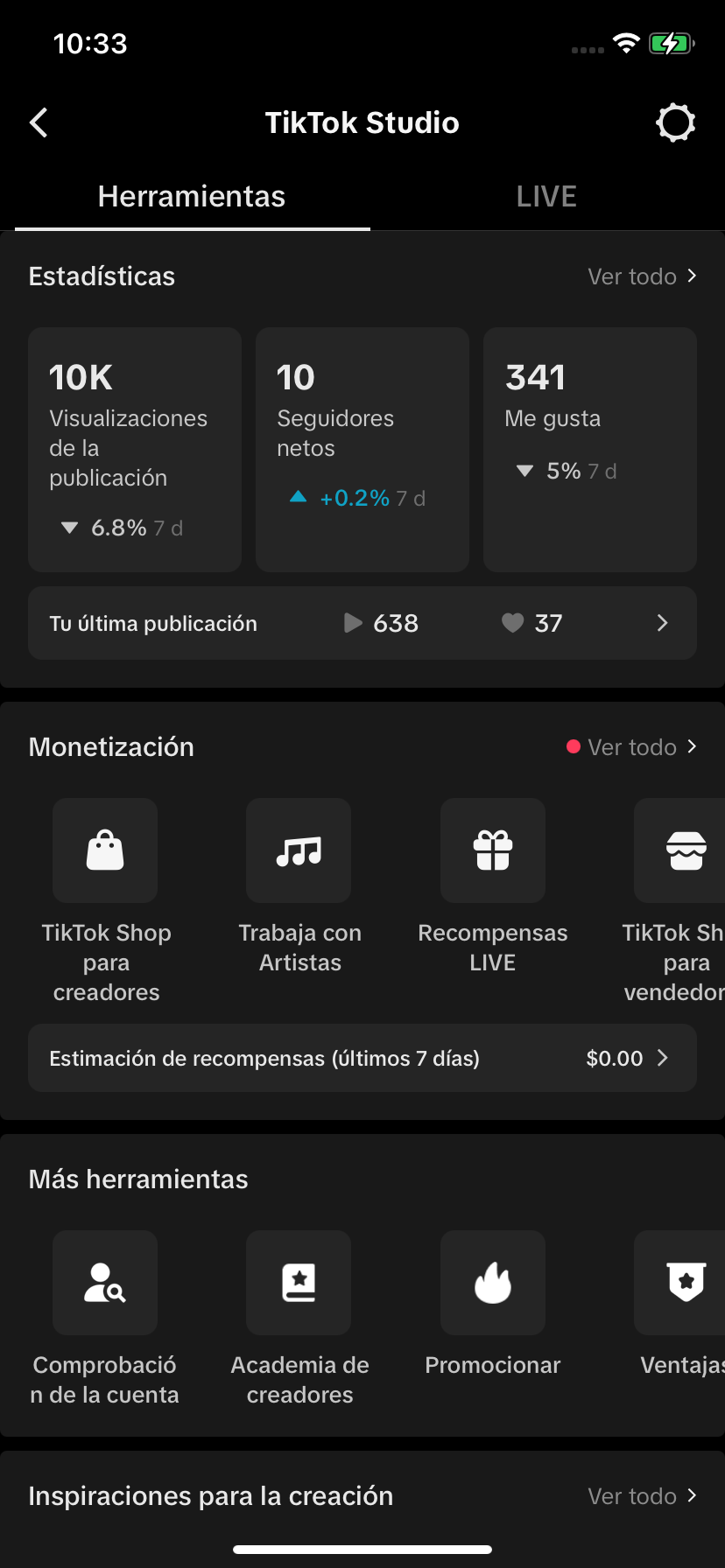 Información arrojada por TikTok para empresa, para el monitoreo de las campañas