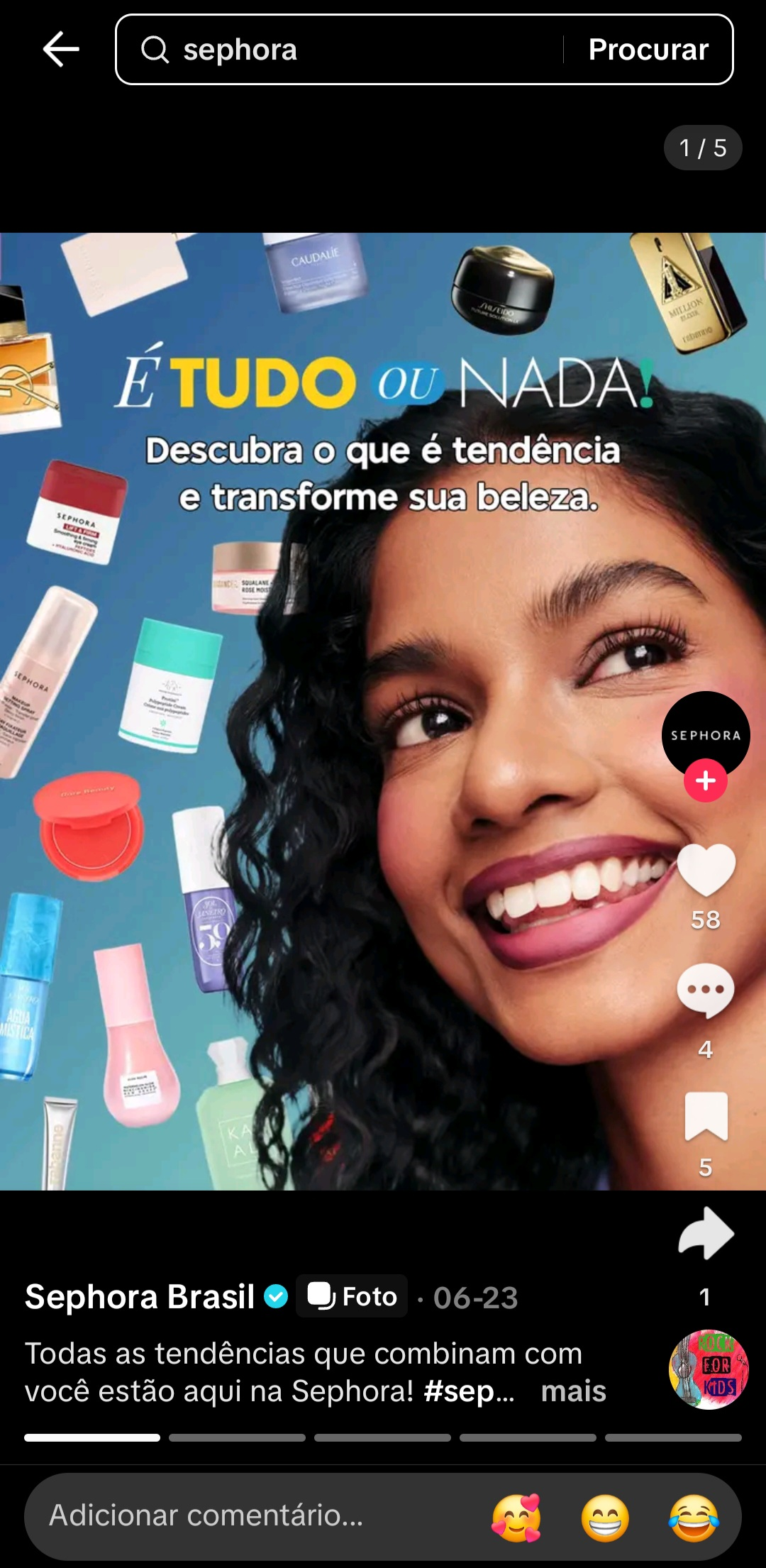 como-ganhar-seguidores-no-tiktok-exemplo-sephora