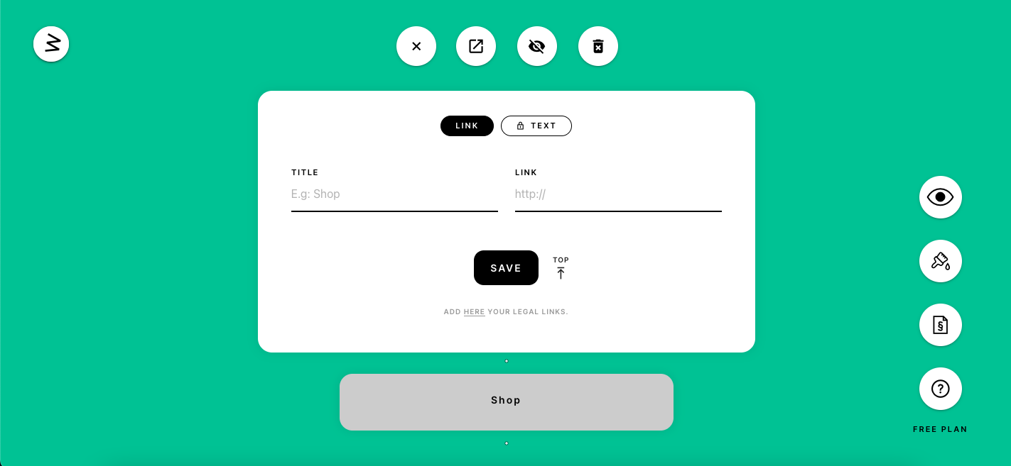 links in bio link page