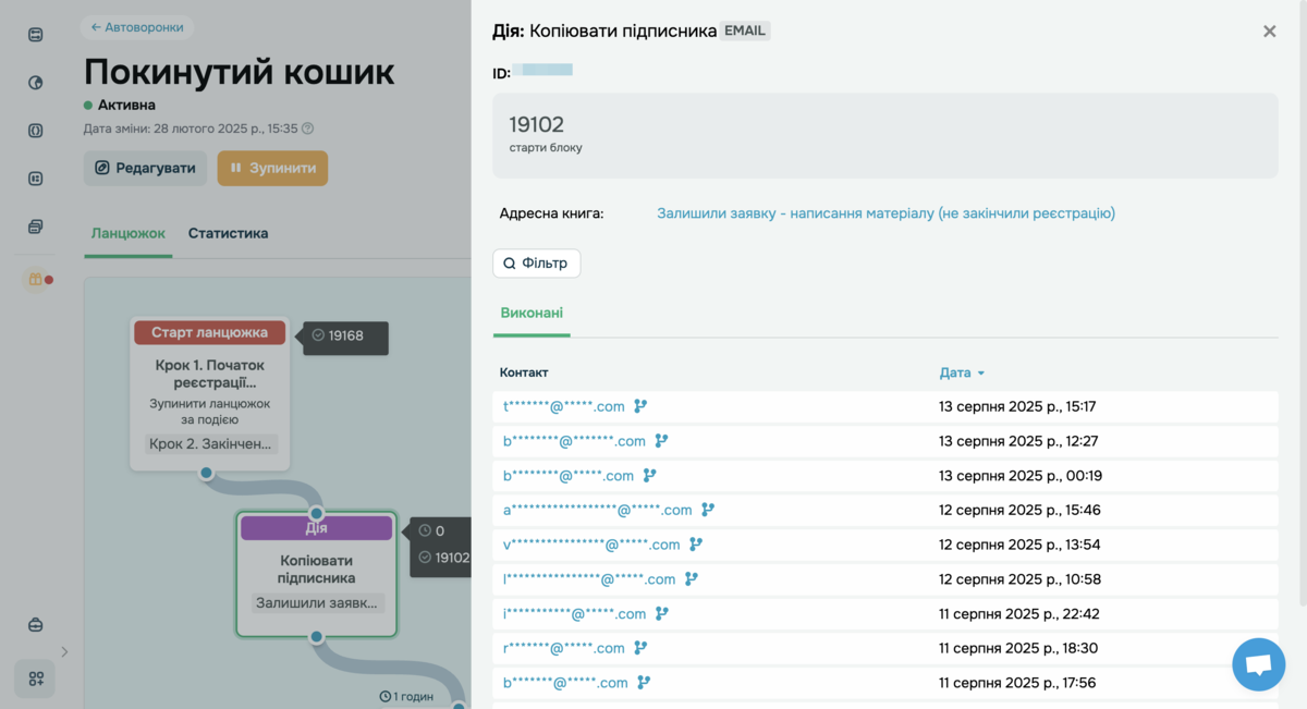 Передача контактів з сервісу автоматизації в адресну книгу