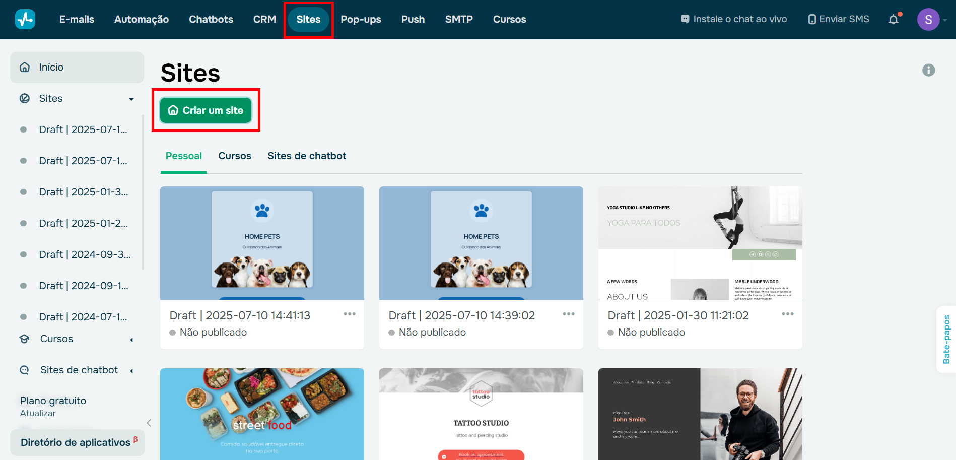 segundo-passo-para-criar-uma-pagina-para-link-da-bio