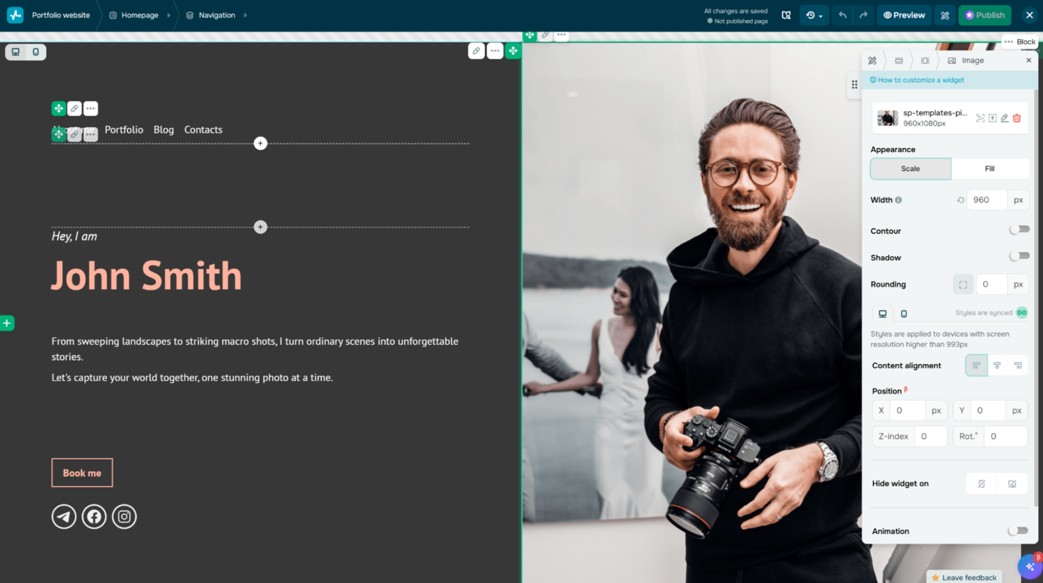 portfolio website template