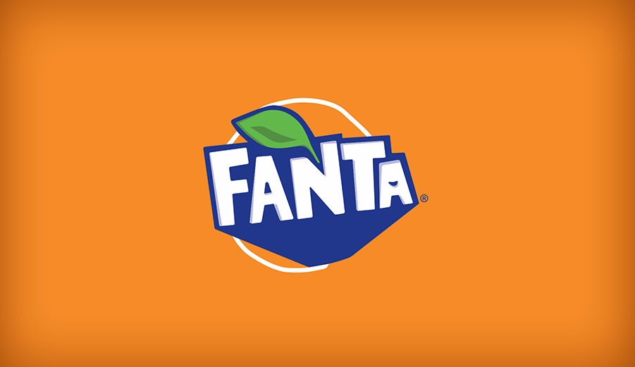 Fanta utiliza colores que transmiten frescura y alegría en su logo