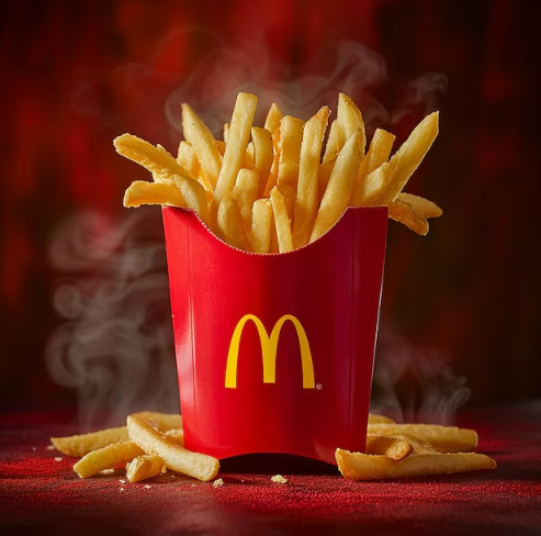 McDonald's utiliza el color rojo y amarillos en su publicidad para llamar la atención de los clientes
