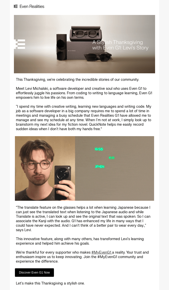 Thanksgiving customer success story