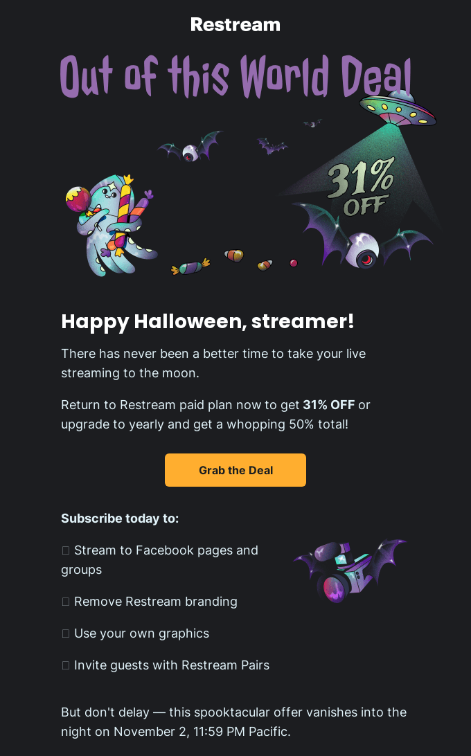 Halloween email