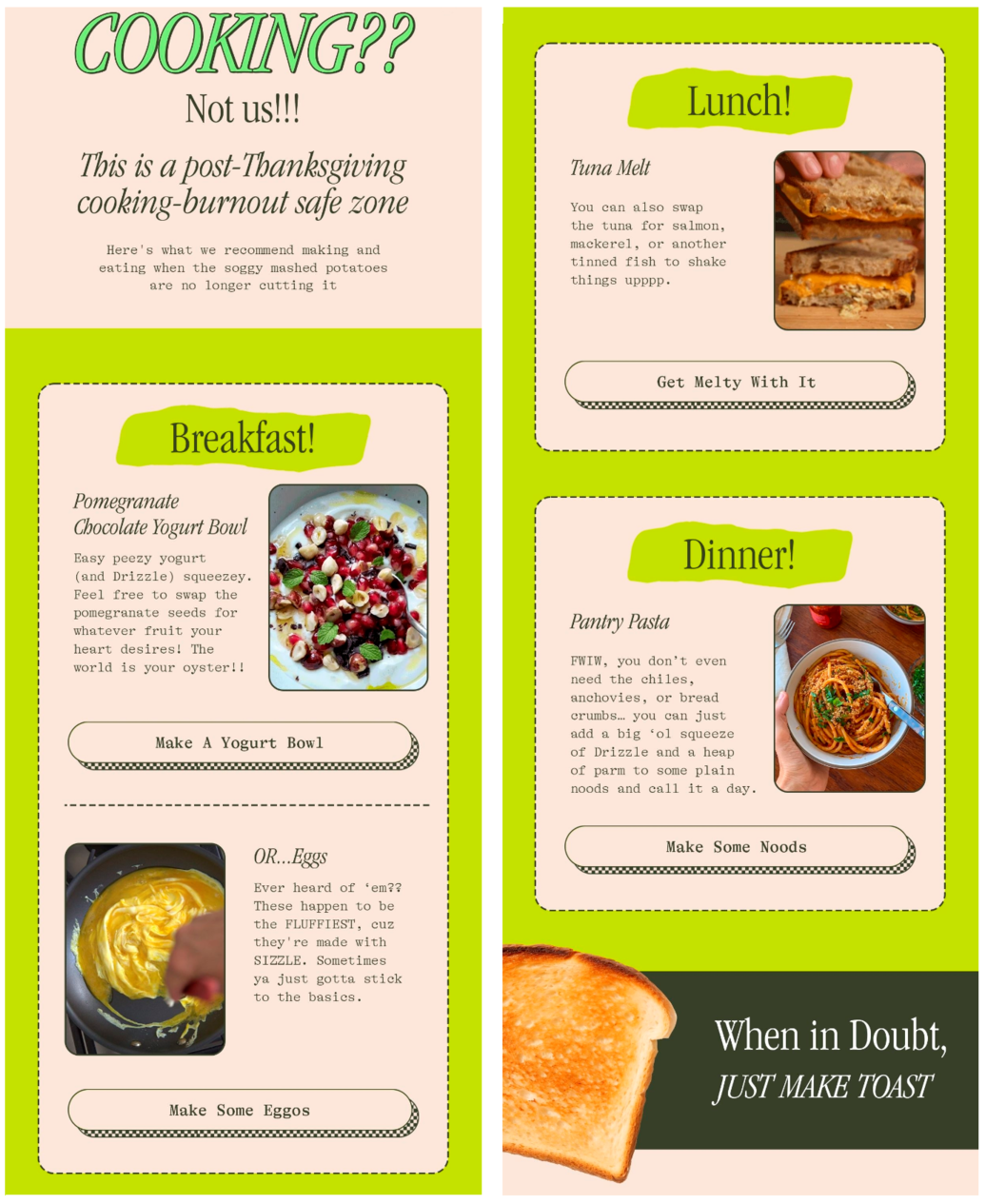 post-Thanksgiving email