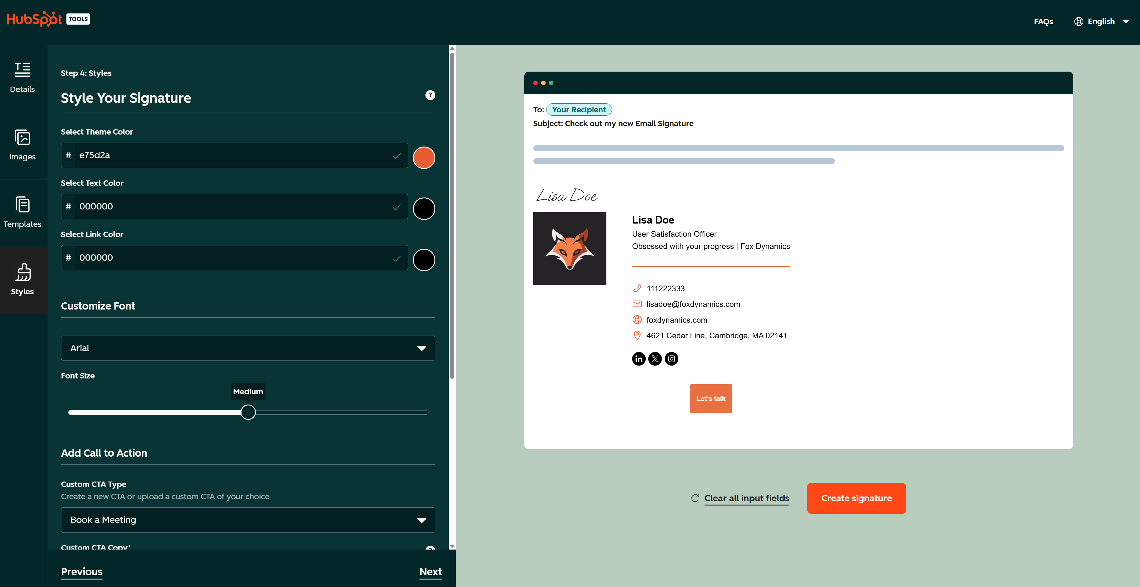 Email Signature Generator
