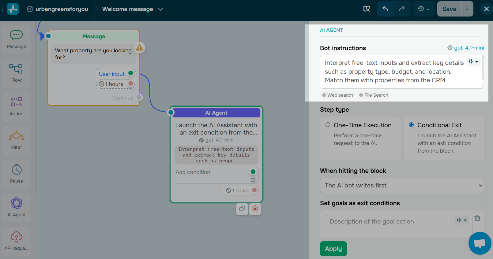 AI agent for real estate assistance