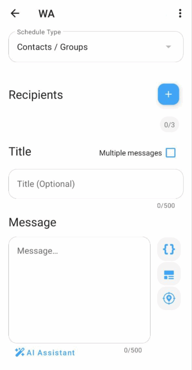Erstellen Sie Ihre Nachricht mit dem WhatsApp-Planer