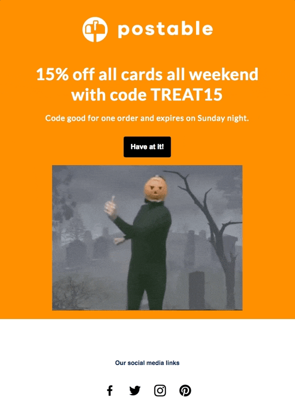 Halloween email idea