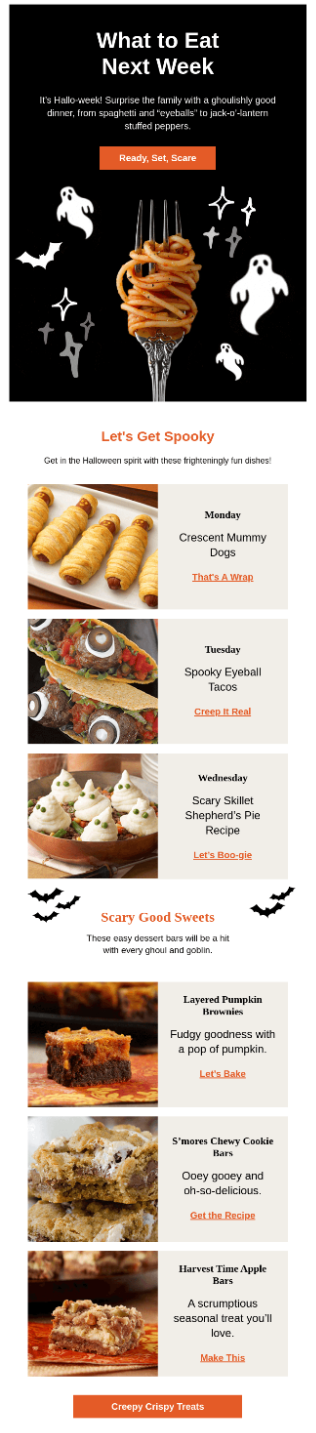 Halloween email idea