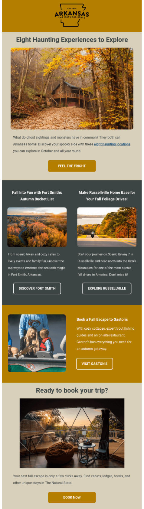 Halloween email example