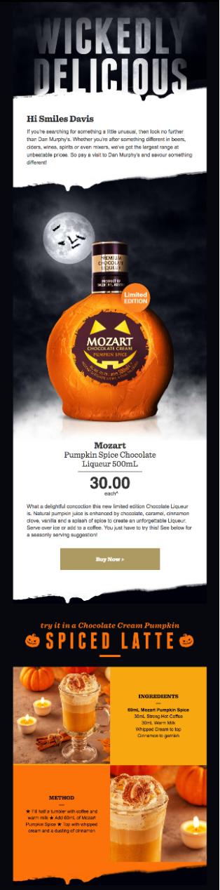 personalized Halloween email