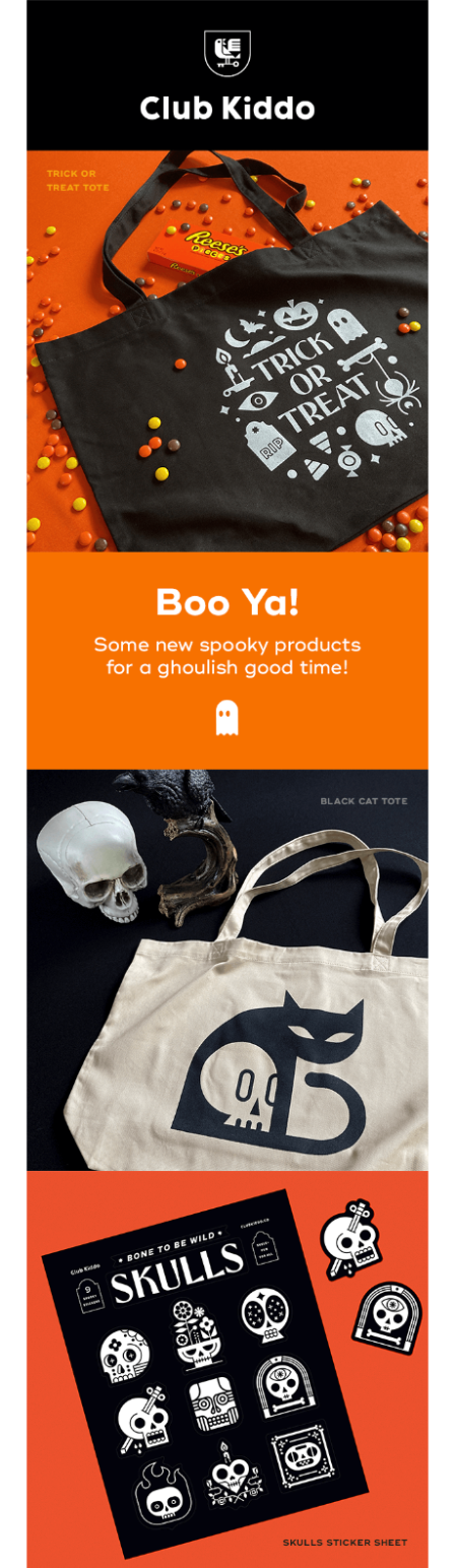 Halloween email example
