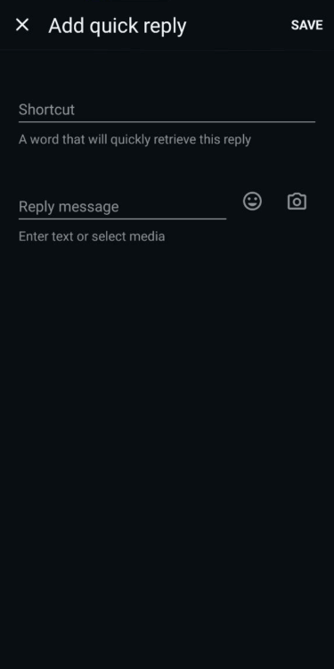 Fügen Sie eine WhatsApp-Schnellantwort hinzu