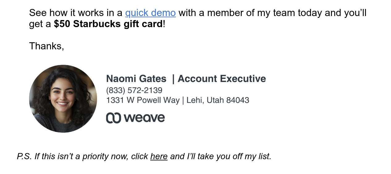 personal email signature