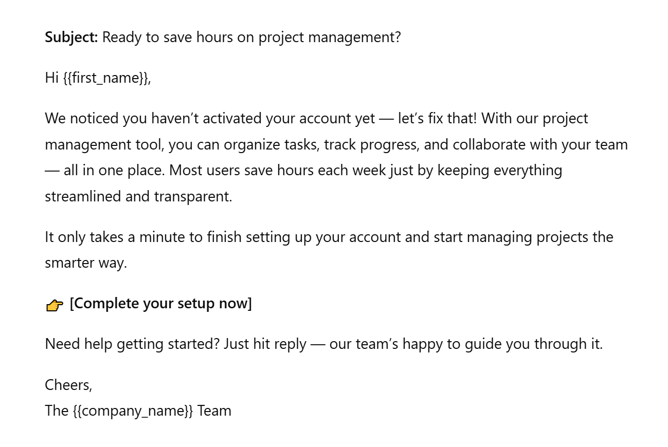 texte d'email généré par l'IA