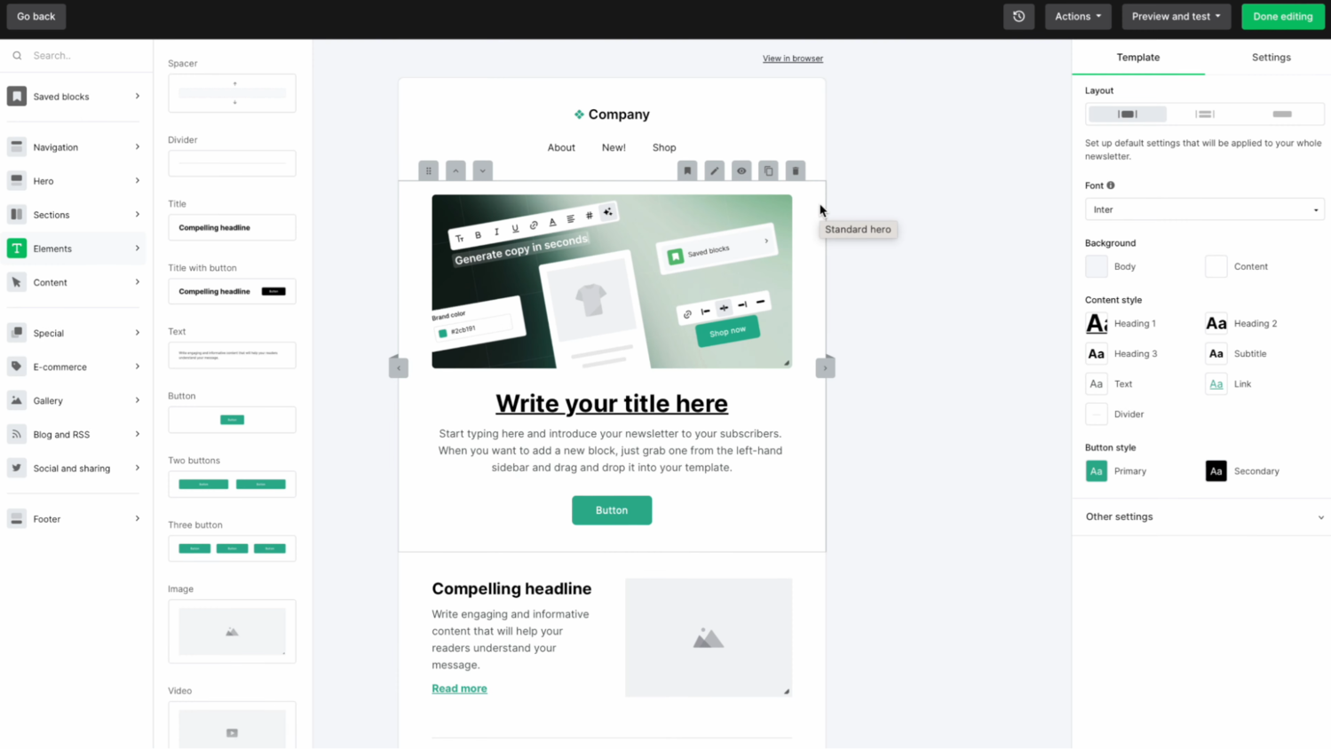 Designing a newsletter