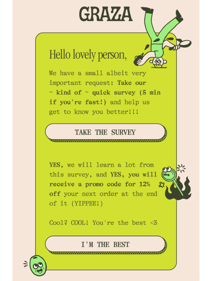 Survey request email 