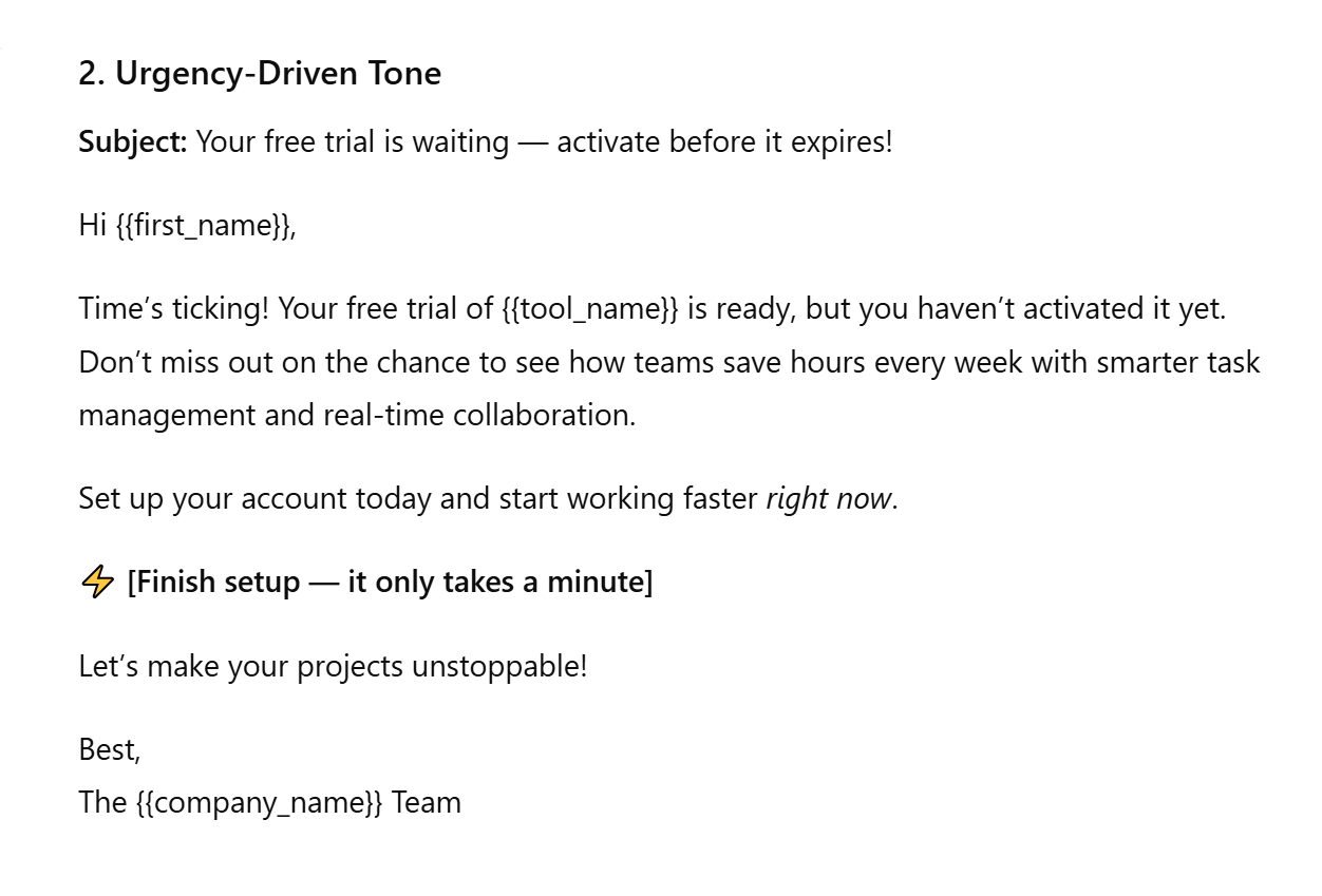 email généré par l'IA