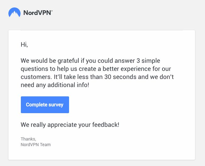 survey request email