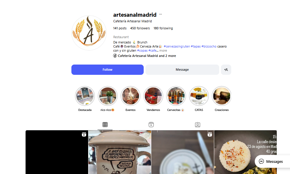 SEO en Instagram ayuda a cafetería a aparecer en Google