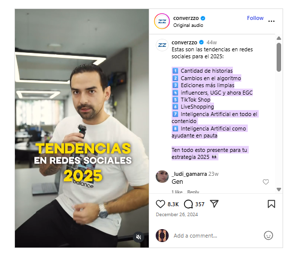 SEO en Instagram ayuda a Converzzo a aparecer en Google