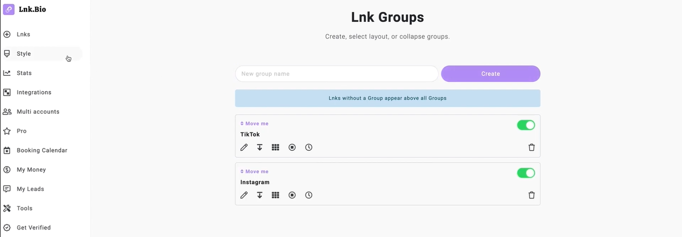 Una de las alternativas a Linktree más conocidas a es Lnk.Bio
