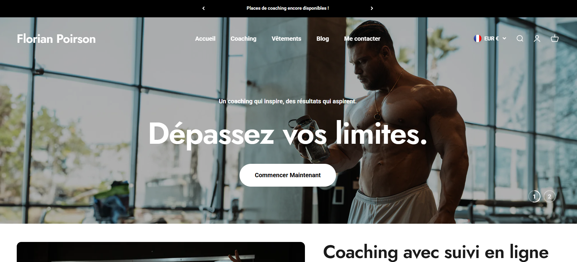 Page d’accueil de site personnes de Florian Poirson