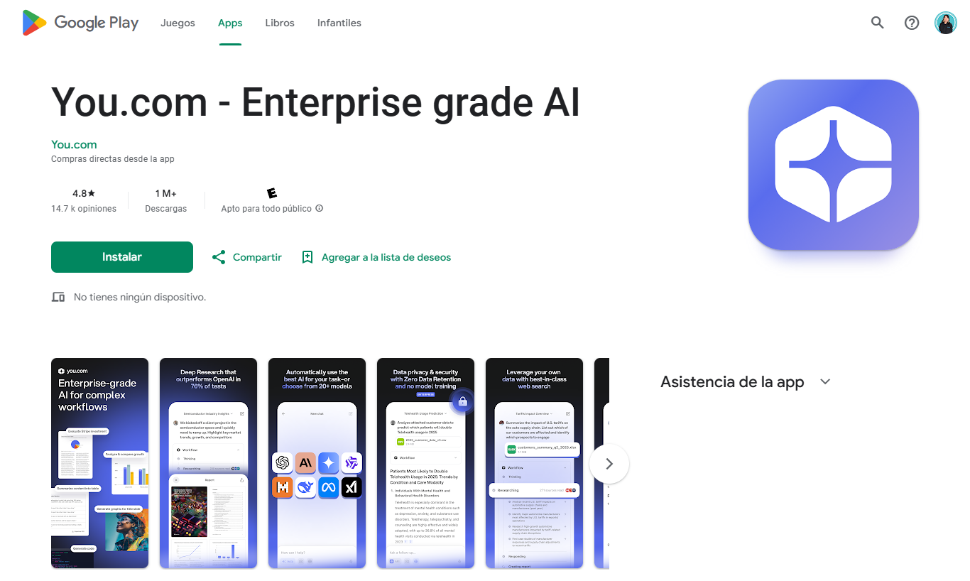 You.com es una de las mejores alternativas a LuzIA