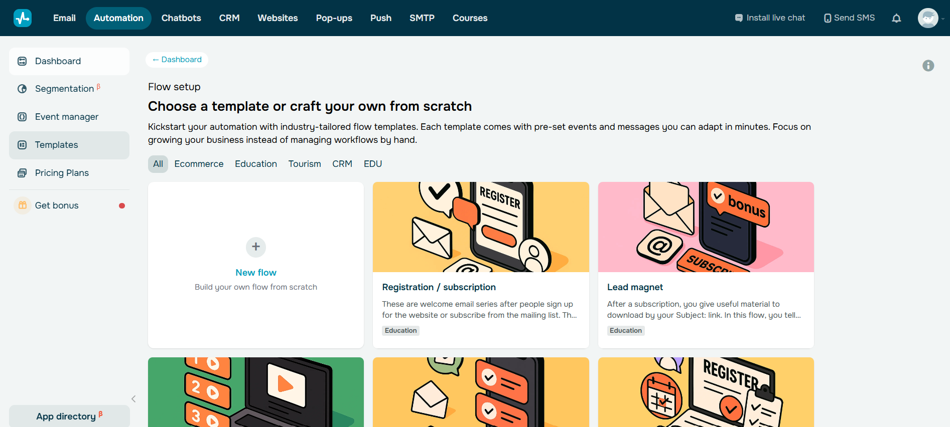 Automation flow templates