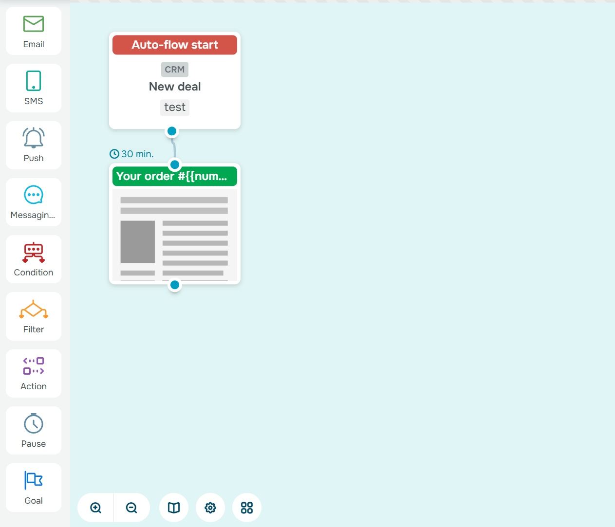 Automated email flow example