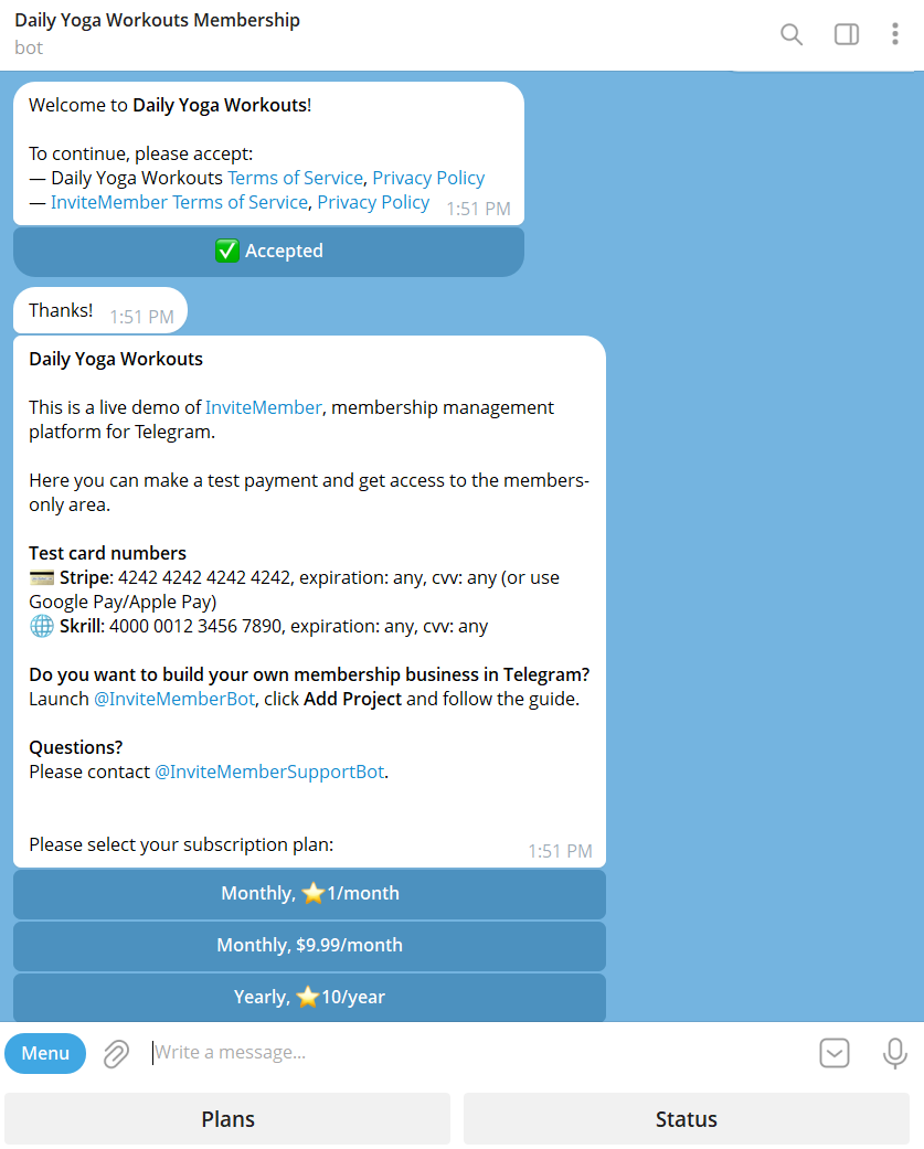 Бот InviteMember для керування спільнотою в дії