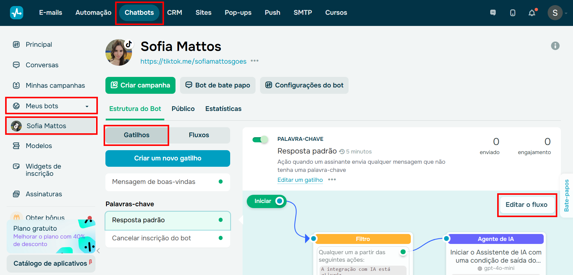 chatbot-tiktok-sendpulse-passo-6