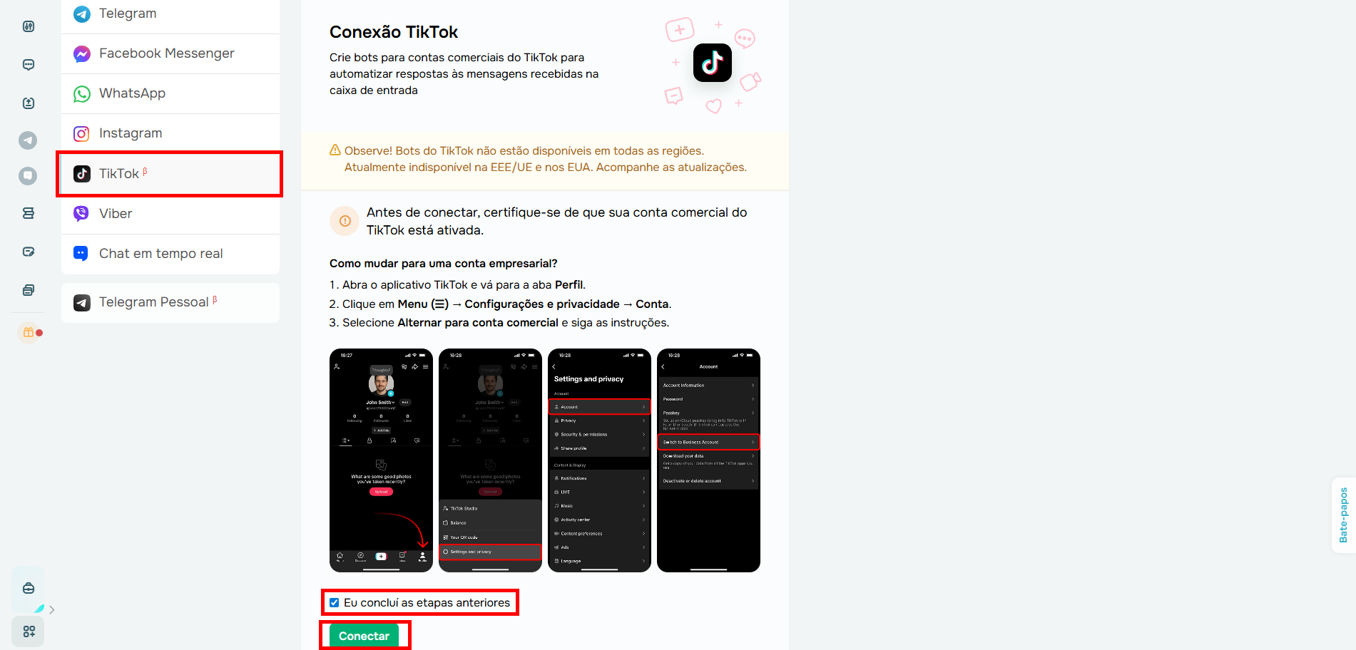 tiktok-business-sendpulse-passo-4