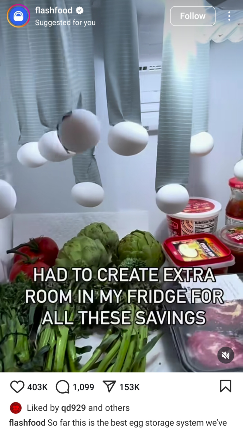 Flashfood muestra el contenido generado por los usuarios en sus redes sociales