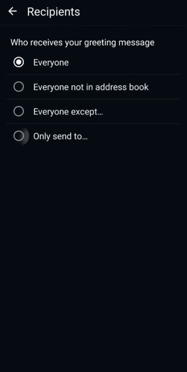 WhatsApp Business profilinde karşılama mesajı ayarlama