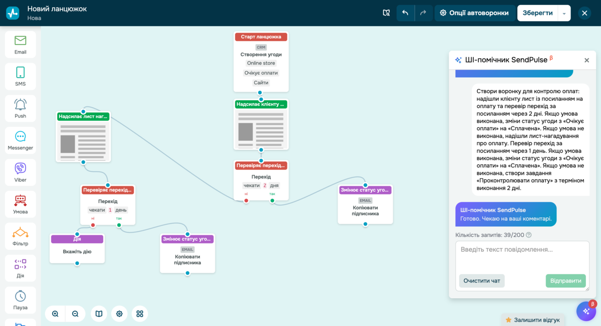 Автоматизація для роботи з неоплаченими угодами від ШІ-помічника