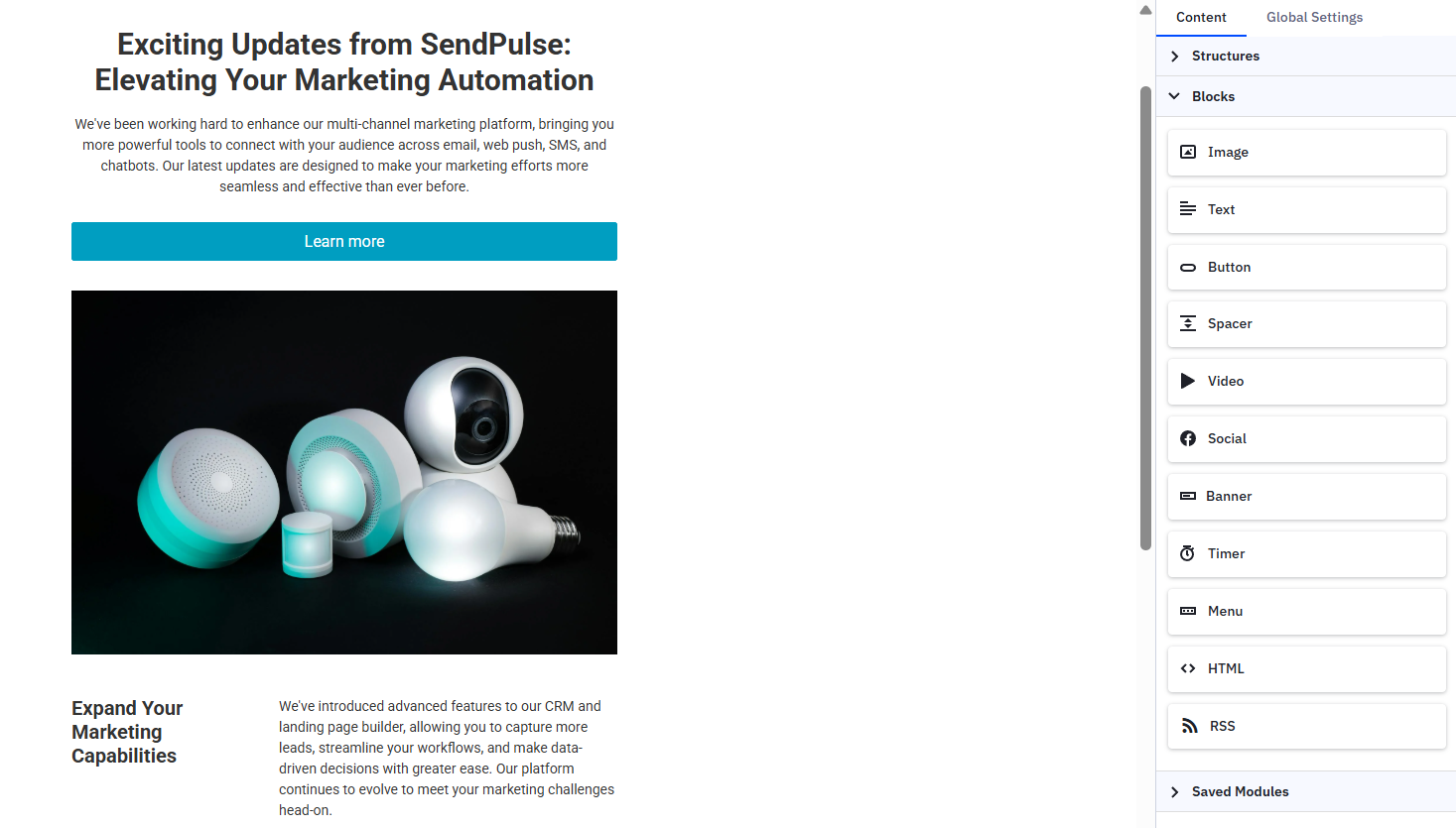 ActiveCampaign’s email template